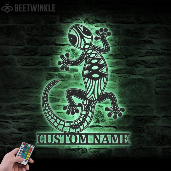 Custom-Gecko-Metal-Wall-Art-LED-Light-4-1