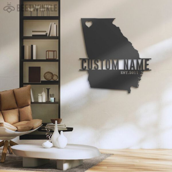 Custom-Georgia-Map-Metal-Wall-Art-LED-Light-7