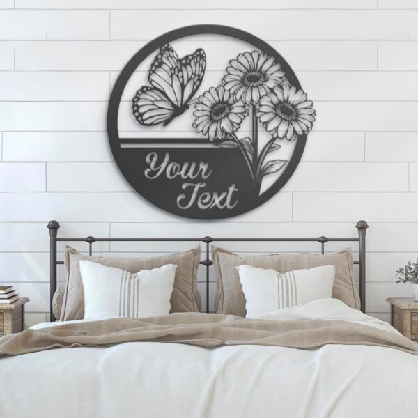 Custom-Gerberas-Flower-Metal-Wall-Art-LED-Light-4