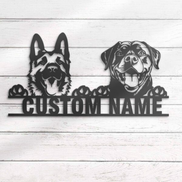 Custom-German-Shepherd-And-Rottweiler-Metal-Wall-Art-LED-Light_1