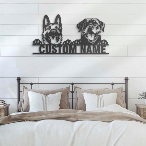 Custom-German-Shepherd-And-Rottweiler-Metal-Wall-Art-LED-Light_4