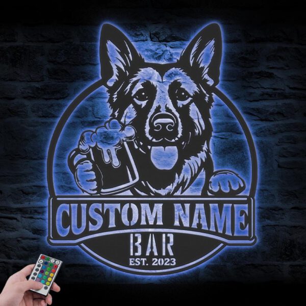 Custom-German-Shepherd-Thirsty-Beer-Pub-Metal-Wall-Art-LED-Light_1