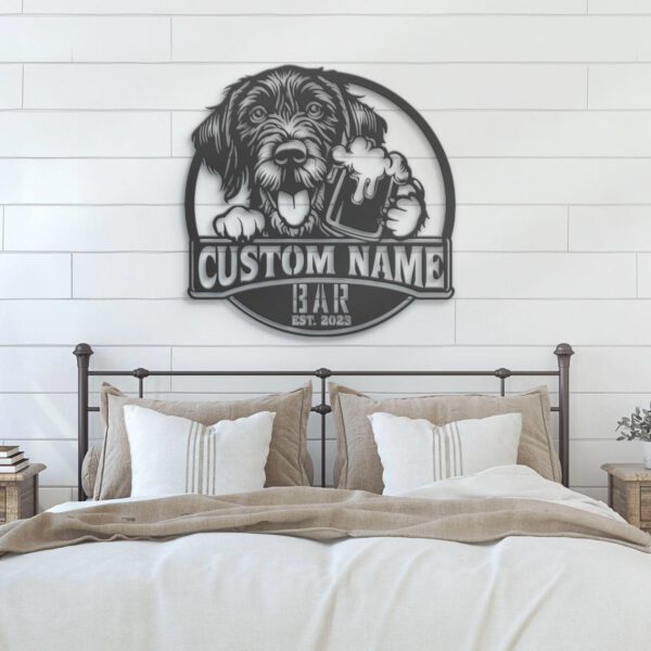 Custom-German-Wirehaired-Pointer-Thirsty-Beer-Pub-Metal-Wall-Art-LED-Light_1