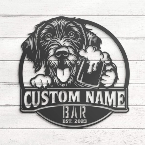 Custom-German-Wirehaired-Pointer-Thirsty-Beer-Pub-Metal-Wall-Art-LED-Light_5