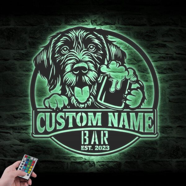 Custom-German-Wirehaired-Pointer-Thirsty-Beer-Pub-Metal-Wall-Art-LED-Light_7