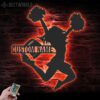 Custom-Girl-American-Football-Cheerleading-Metal-Wall-Art-LED-Light-6