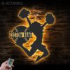 Custom-Girl-Baseball-Cheerleading-Metal-Wall-Art-LED-Light-3