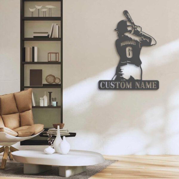 Custom-Girl-Baseball-Metal-Wall-Art-LED-Light-1