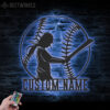 Custom-Girl-Baseball-Metal-Wall-Art-LED-Light-10