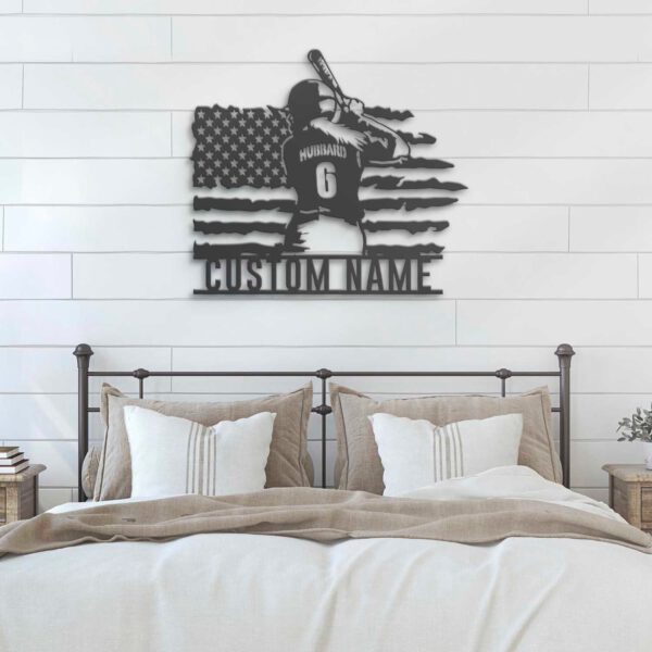 Custom-Girl-Baseball-Metal-Wall-Art-LED-Light