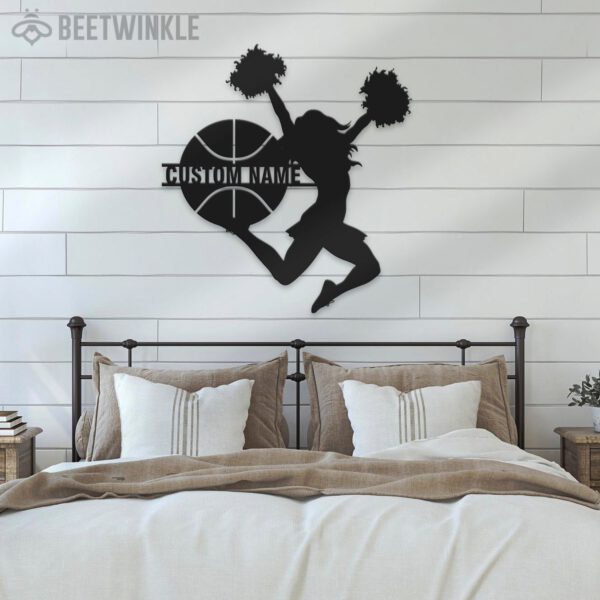 Custom-Girl-Basketball-Cheerleading-Metal-Wall-Art-LED-Light-4