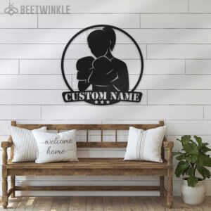 Custom-Girl-Boxing-Metal-Wall-Art-with-LED-Light-2