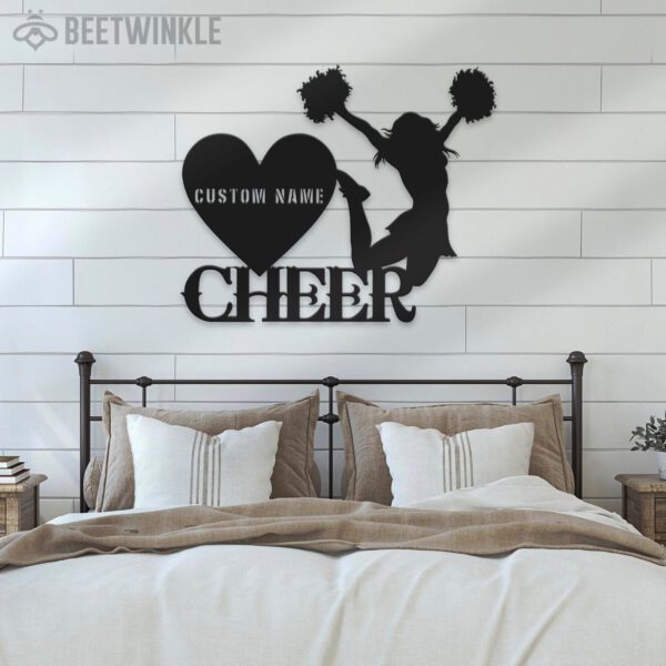 Custom-Girl-Cheerleading-Metal-Wall-Art-LED-Light-3