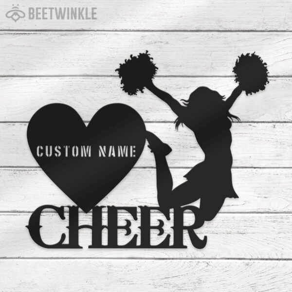 Custom-Girl-Cheerleading-Metal-Wall-Art-LED-Light-4