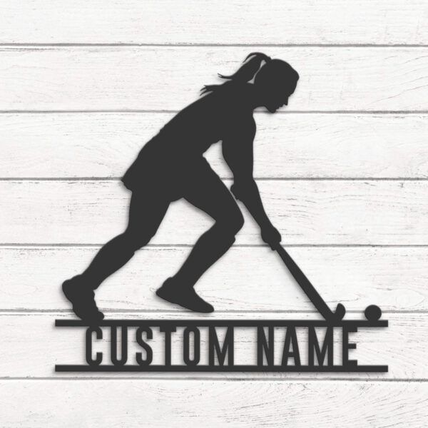 Custom-Girl-Field-Hockey-Metal-Wall-Art-LED-Light-2