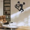 Custom-Girl-Football-Cheerleading-Metal-Wall-Art-LED-Light-3