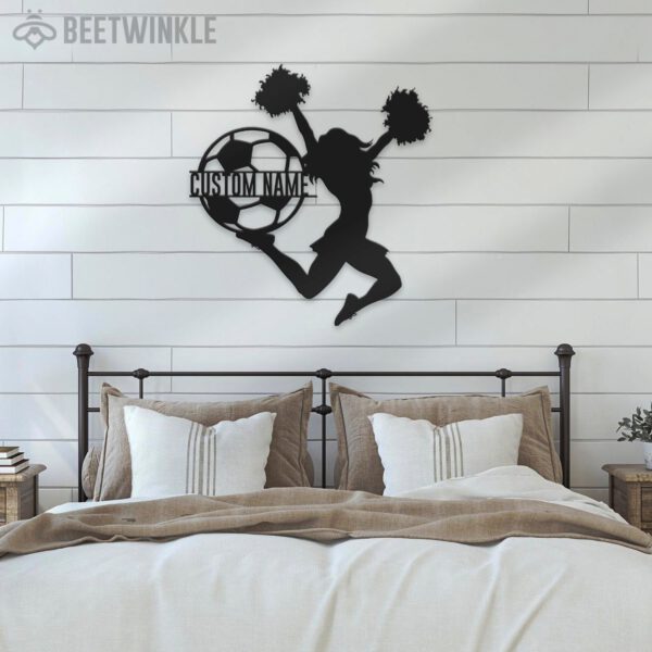 Custom-Girl-Football-Cheerleading-Metal-Wall-Art-LED-Light-5