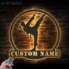 Custom-Girl-Karate-Martial-Arts-Metal-Wall-Art-with-LED-Light-5