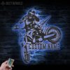 Custom-Girl-Motocross-Biker-Metal-Wall-Art-LED-Light-4