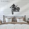 Custom-Girl-Motocross-Biker-Metal-Wall-Art-LED-Light-5