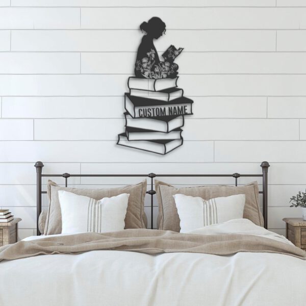 Custom-Girl-Reading-Book-Metal-Wall-Art-LED-Light-6