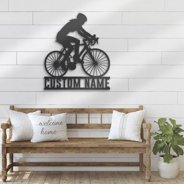 Custom-Girl-Road-Bike-Racing-Metal-Wall-Art-LED-Light-8