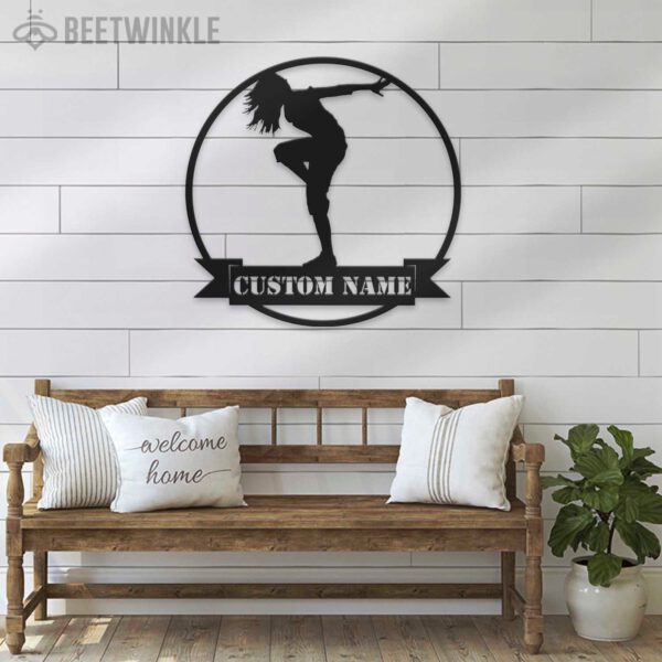 Custom-Girl-Zumba-Dancer-Metal-Wall-Art-LED-Light-2