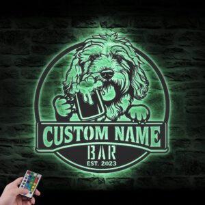 Custom-GoldenDoodle-Thirsty-Beer-Pub-Metal-Wall-Art-LED-Light_2