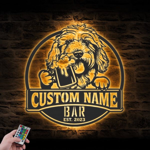 Custom-GoldenDoodle-Thirsty-Beer-Pub-Metal-Wall-Art-LED-Light_4