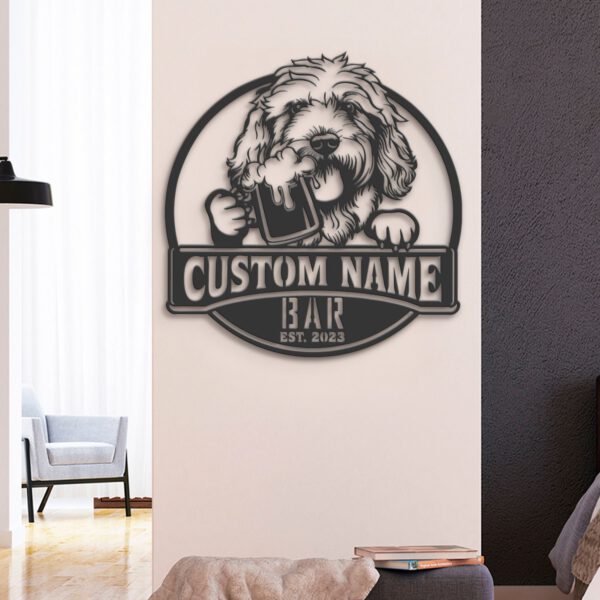 Custom-GoldenDoodle-Thirsty-Beer-Pub-Metal-Wall-Art-LED-Light_5