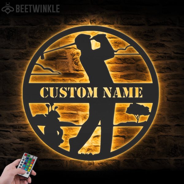 Custom-Golfing-Metal-Wall-Art-LED-Light-6