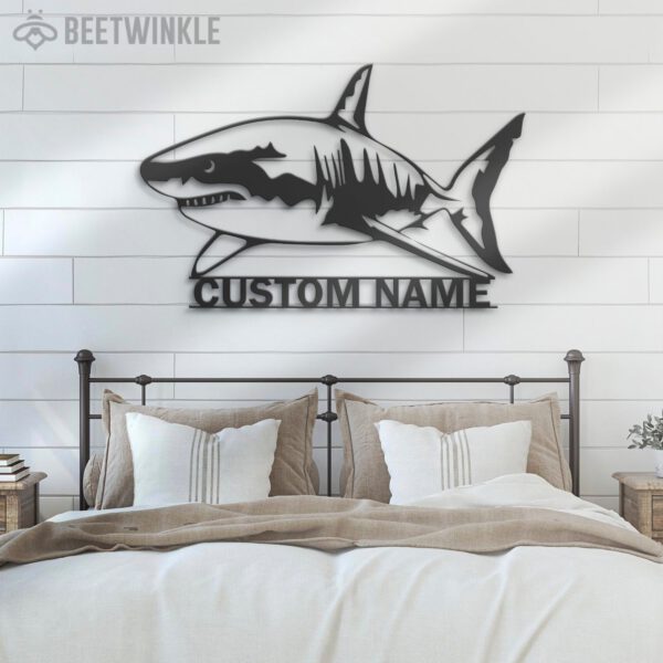 Custom-Great-White-Shark-Metal-Wall-Art-LED-Light-5-1