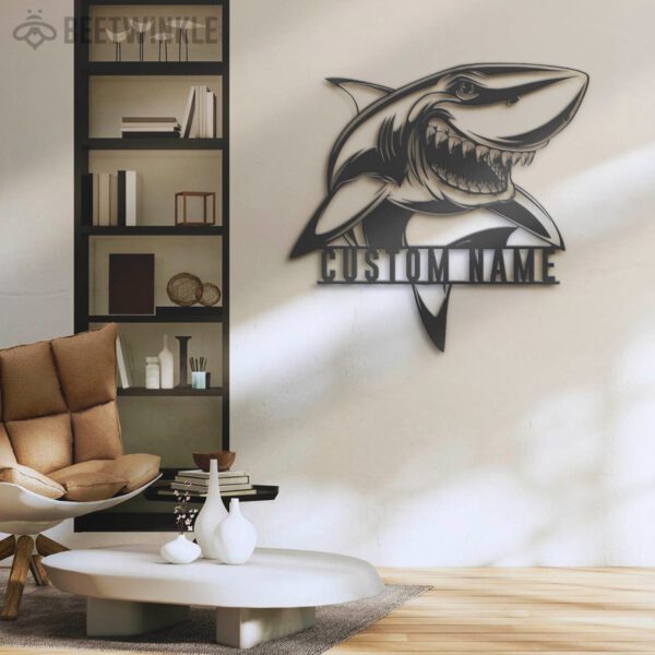 Custom-Great-White-Shark-Metal-Wall-Art-LED-Light-8-2