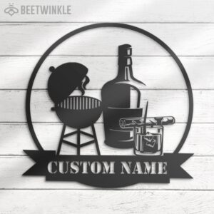 Custom-Grill-Bourbon-Cigar-Metal-Wall-Art-LED-Light-3