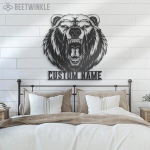 Custom-Grizzly-Bear-Metal-Wall-Art-LED-Light-3