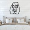 Custom-Grizzly-Bear-Mom-Son-Father-Metal-Wall-Art-LED-Light-4