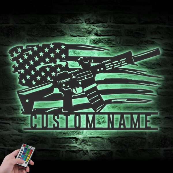 Custom-Gun-American-Flag-Metal-Wall-Art-LED-Light-15-1