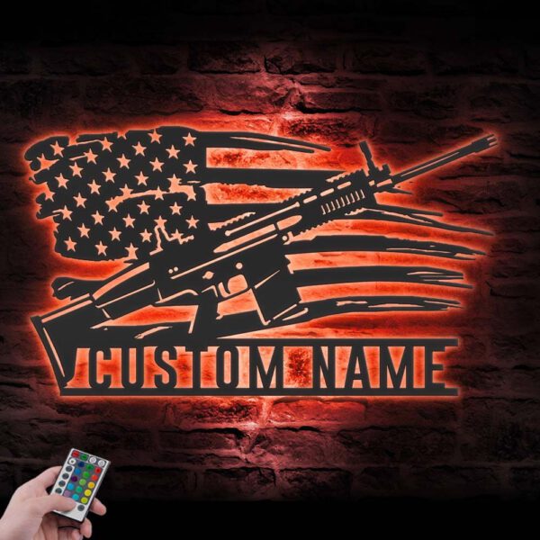 Custom-Gun-American-Flag-Metal-Wall-Art-LED-Light-19