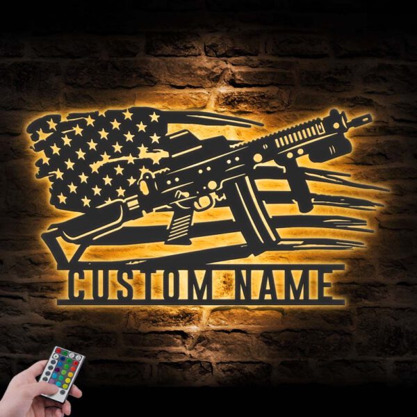 Custom-Gun-American-Flag-Metal-Wall-Art-LED-Light-2-7