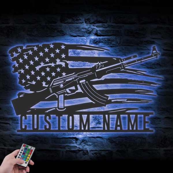 Custom-Gun-American-Flag-Metal-Wall-Art-LED-Light-4-1