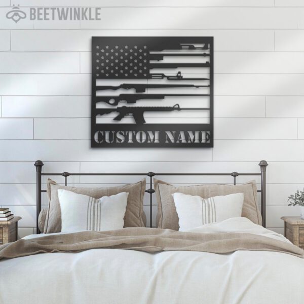 Custom-Gun-American-Flag-Metal-Wall-Art-LED-Light-8