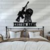 Custom-Gun-Boot-Helmet-Battle-Soldier-Metal-Wall-Art-LED-Light-6