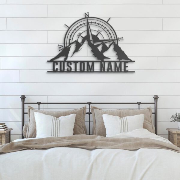 Custom-Half-Compass-Mountain-Metal-Wall-Art-LED-Light-4