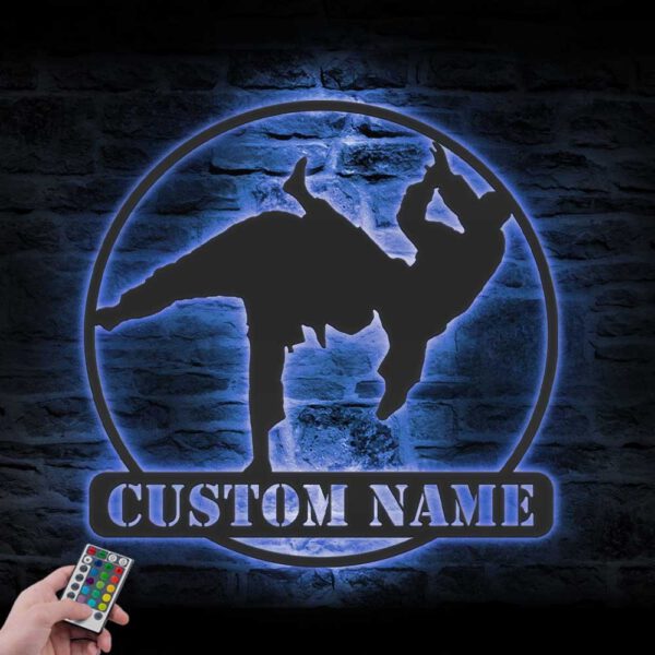 Custom-Hapkido-Metal-Wall-Art-with-LED-Light-6