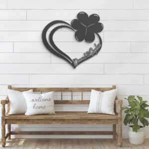 Custom-Heart-Shamrock-Metal-Wall-Art-LED-Light-3