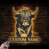 Custom-Highland-Cow-Farmhouse-Metal-Wall-Art-LED-Light-4