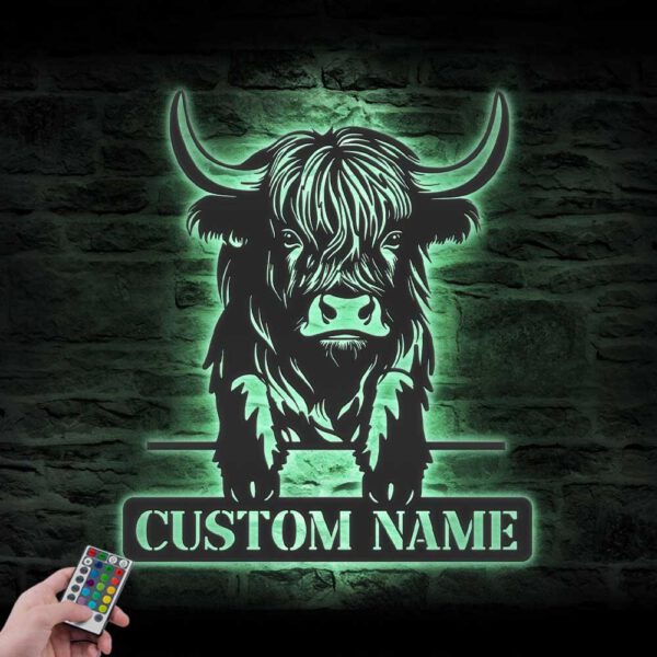 Custom-Highland-Cow-Farmhouse-Metal-Wall-Art-LED-Light