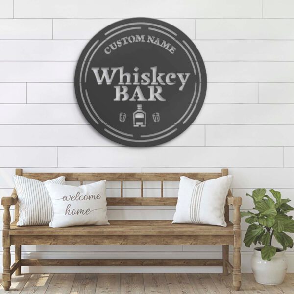 Custom-Home-Pub-Gin-Whiskey-Bar-Metal-Wall-Art-LED-Light-15