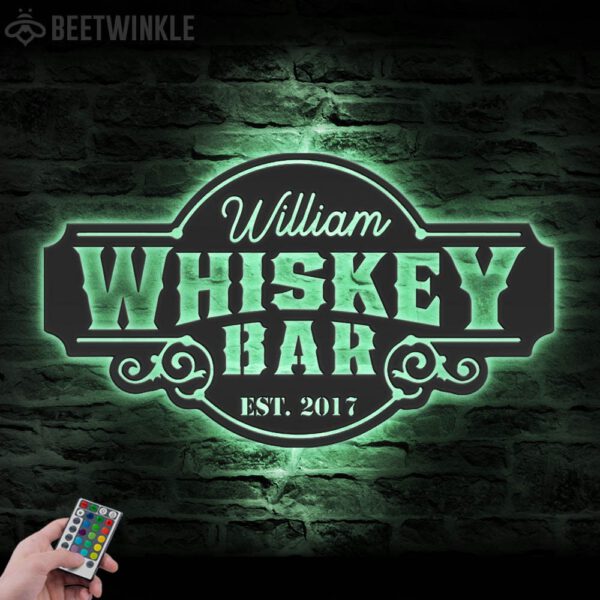 Custom-Home-Pub-Gin-Whiskey-Bar-Metal-Wall-Art-LED-Light-3-2