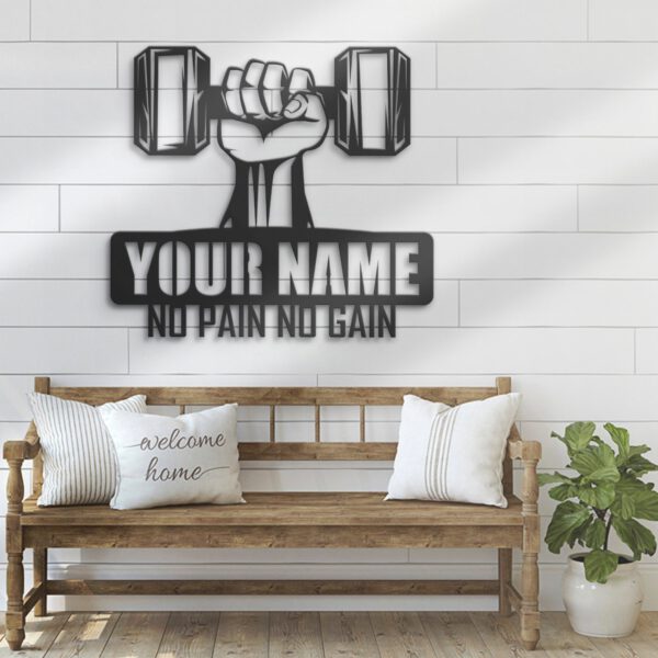 Custom-Home-Workout-Metal-Wall-Art-LED-Light-1